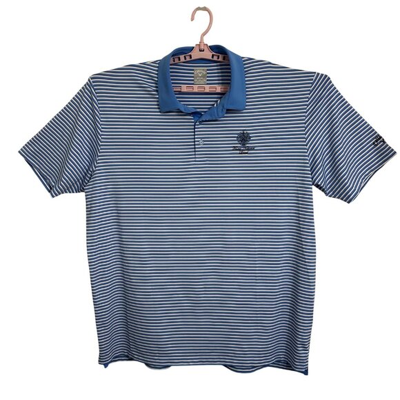 Callaway Mens Blue/White Striped Polo Golf Shirt XXL Opti-Dri - Picture 1 of 11